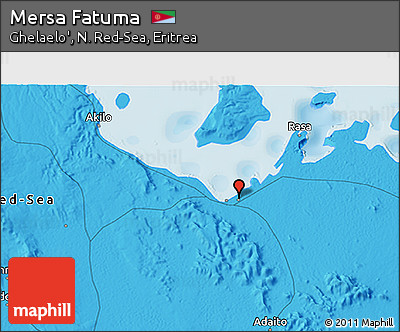 Political 3D Map of Mersa Fatuma