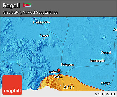 Political 3D Map of Ragali