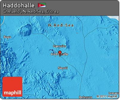 Political 3D Map of Haddohalle
