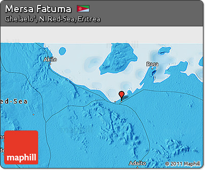 Political 3D Map of Mersa Fatuma