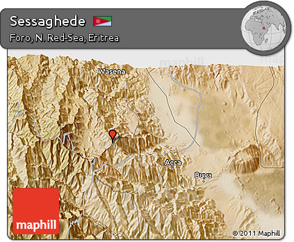 Satellite 3D Map of Sessaghede