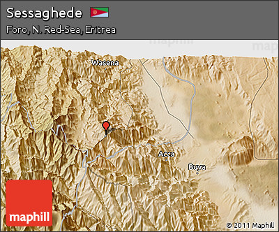 Satellite 3D Map of Sessaghede