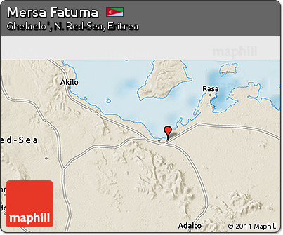 Shaded Relief 3D Map of Mersa Fatuma
