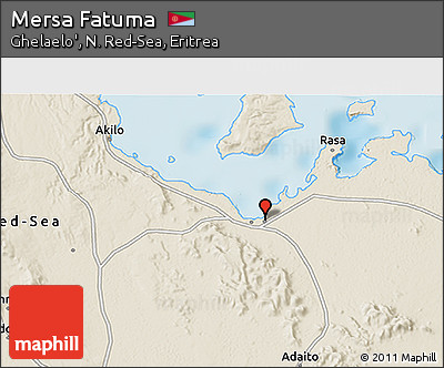 Shaded Relief 3D Map of Mersa Fatuma