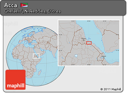 Gray Location Map of Acca
