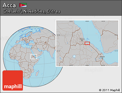 Gray Location Map of Acca