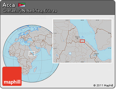 Gray Location Map of Acca