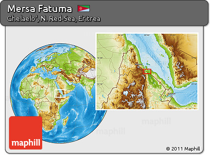 Physical Location Map of Mersa Fatuma