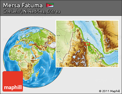 Physical Location Map of Mersa Fatuma