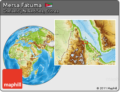 Physical Location Map of Mersa Fatuma
