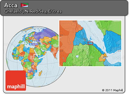 Political Location Map of Acca