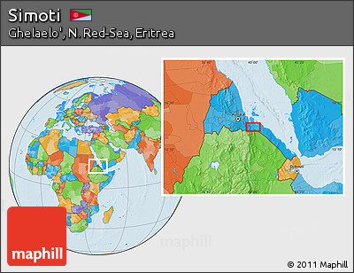 Political Location Map of Simoti