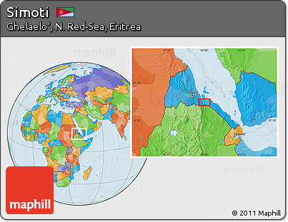 Political Location Map of Simoti