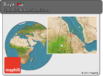 Satellite Location Map of Buya