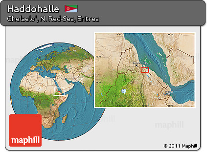 Satellite Location Map of Haddohalle