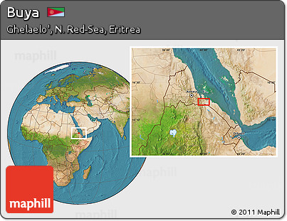 Satellite Location Map of Buya