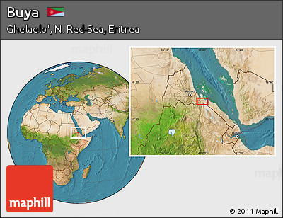 Satellite Location Map of Buya