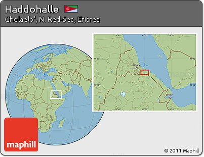 Savanna Style Location Map of Haddohalle
