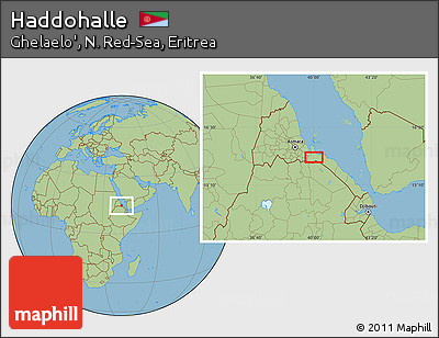 Savanna Style Location Map of Haddohalle