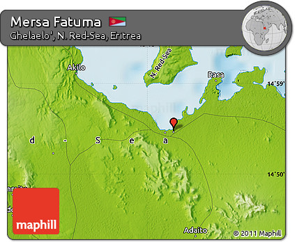 Physical Map of Mersa Fatuma