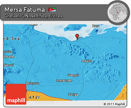 Political Panoramic Map of Mersa Fatuma