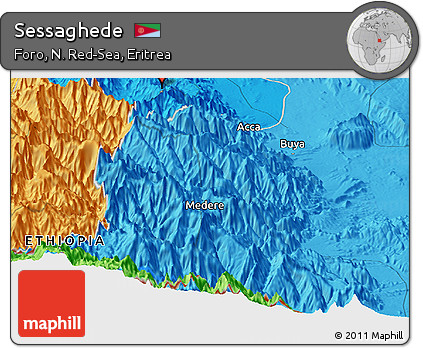 Political Panoramic Map of Sessaghede