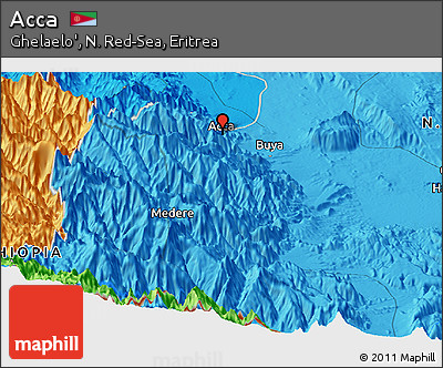 Political Panoramic Map of Acca