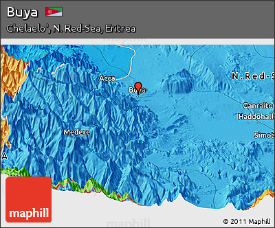 Political Panoramic Map of Buya