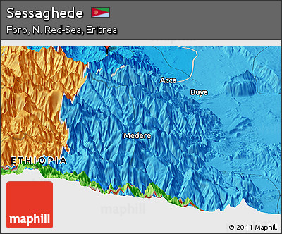 Political Panoramic Map of Sessaghede