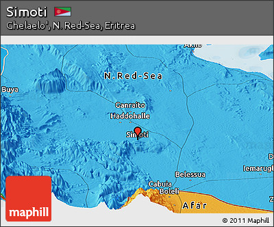 Political Panoramic Map of Simoti