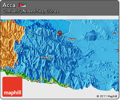 Political Panoramic Map of Acca