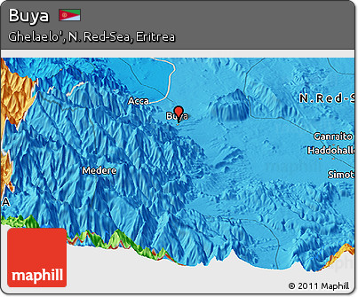 Political Panoramic Map of Buya