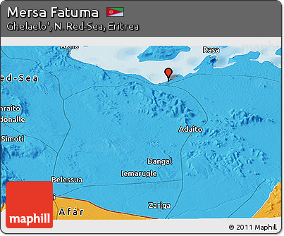 Political Panoramic Map of Mersa Fatuma