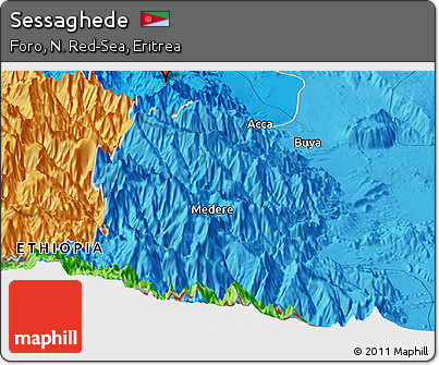 Political Panoramic Map of Sessaghede