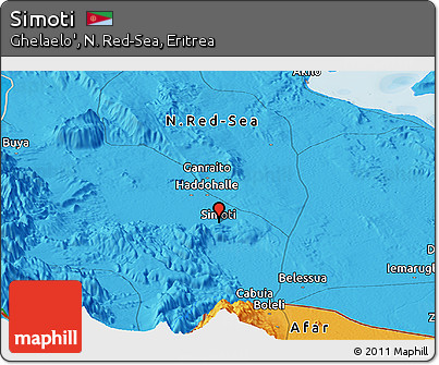 Political Panoramic Map of Simoti