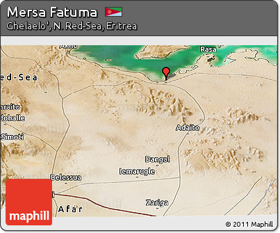 Satellite Panoramic Map of Mersa Fatuma