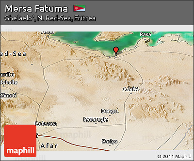 Satellite Panoramic Map of Mersa Fatuma