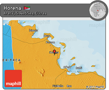 Political 3D Map of Horena