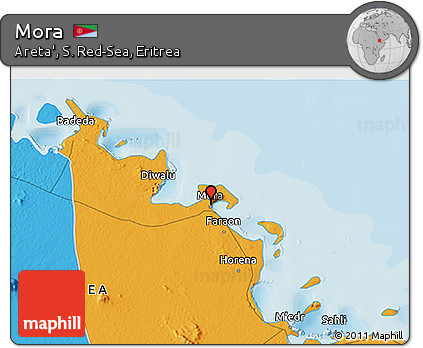 Political 3D Map of Mora
