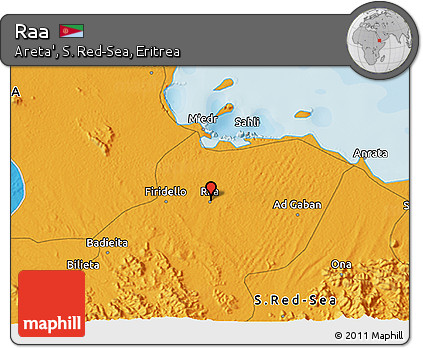Political 3D Map of Raa