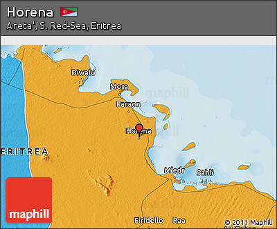 Political 3D Map of Horena