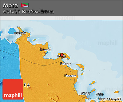 Political 3D Map of Mora