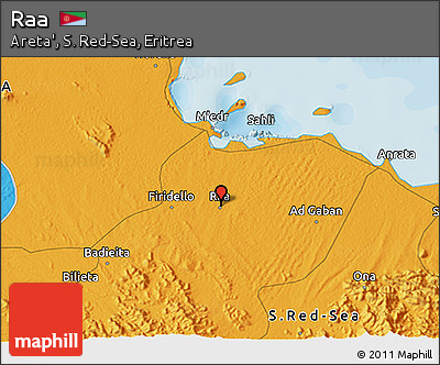 Political 3D Map of Raa