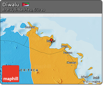 Political 3D Map of Dīwalu