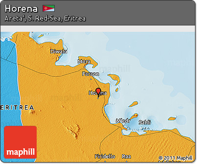 Political 3D Map of Horena