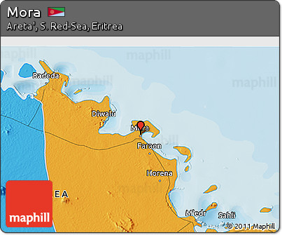 Political 3D Map of Mora