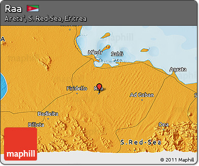 Political 3D Map of Raa