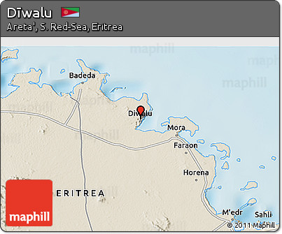 Shaded Relief 3D Map of Dīwalu