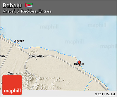 Shaded Relief 3D Map of Babaiu