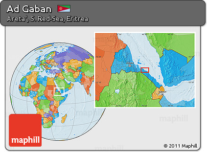 Political Location Map of Ad Gaban